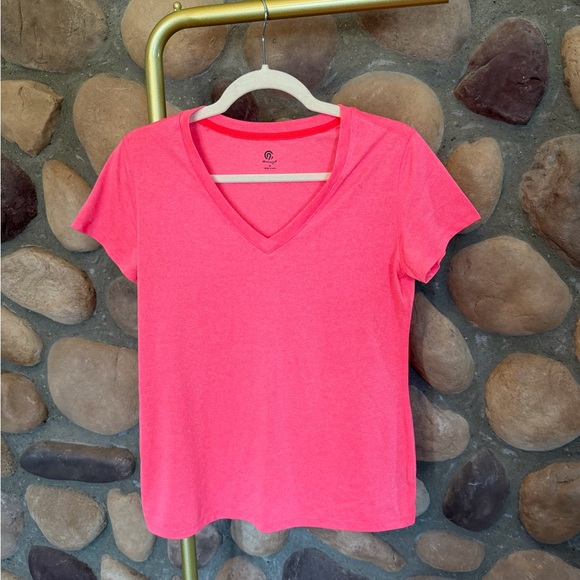 C9 by Champion Tops - C9 by Champion Bright Pink V-Neck Tee